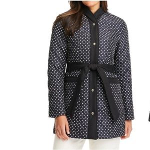 🎉HP🎉 Kate Spade polka dot belted quilted jacket